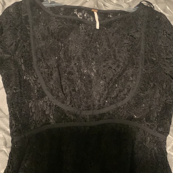Free People Ruby Crochet Black Dress size XS - Picture 7 of 8